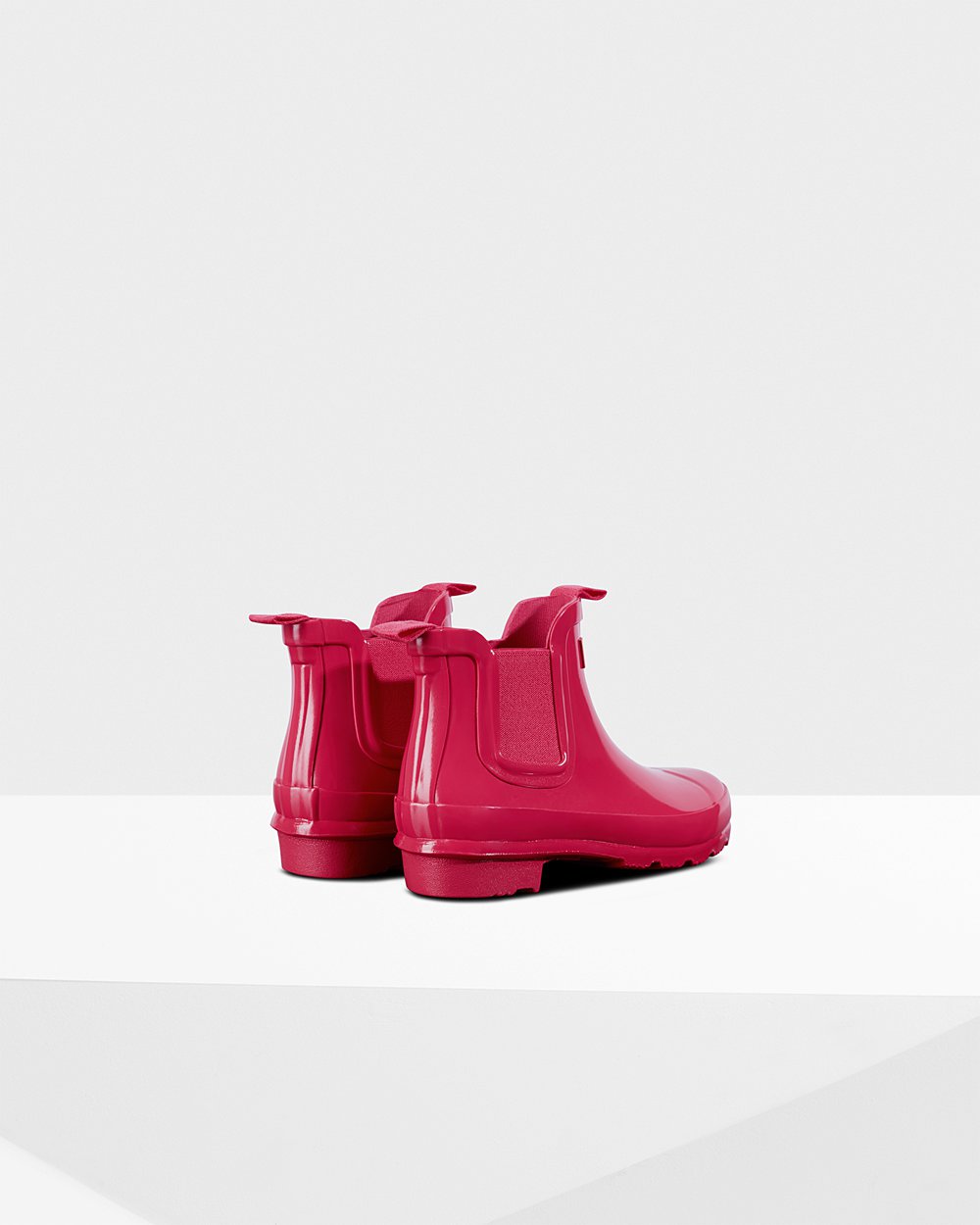 Kids Hunter Original Big Gloss | Chelsea Boots Pink | NZ-72510-ICBX